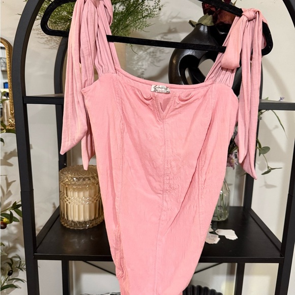 Free People Intimately Pink Bodysuit size medium - Picture 2 of 9